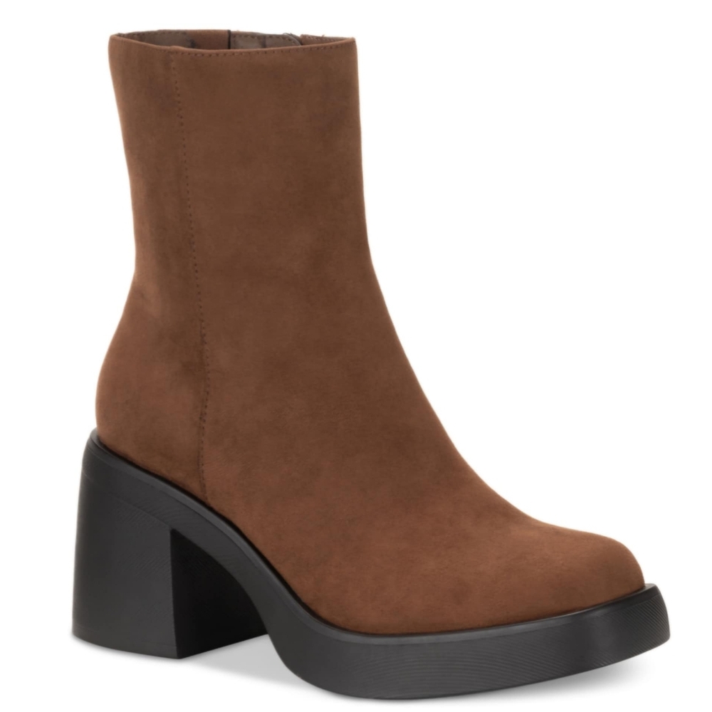 Sun+ Stone TIANNAA Womens Faux Suede Round Toe Booties, 9M